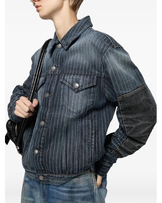 Acne Blue Patchwork Denim Jacket