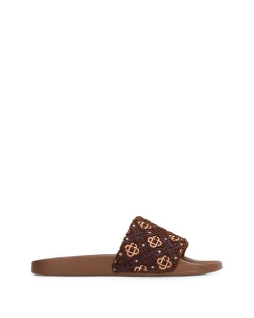 Casablanca Brown Monogram Slides for men