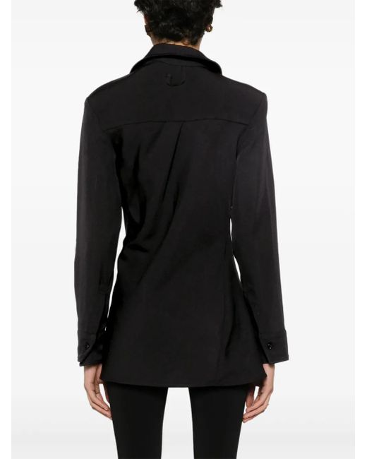 Jacquemus Black La Chemise Pablo Asymmetric Shirt