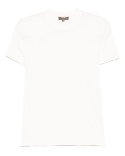 T-Shirt À Col Rond N.Peal Cashmere en coloris White