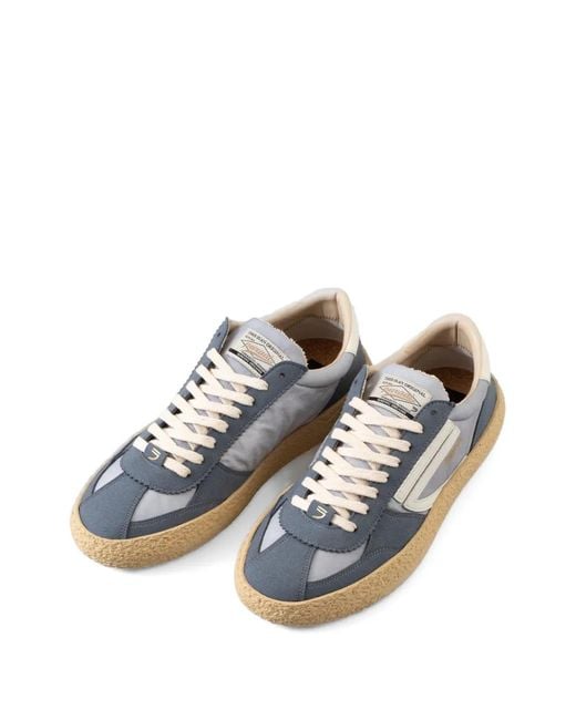 PURAAI White Panelled Lace-Up Fastening Sneakers for men