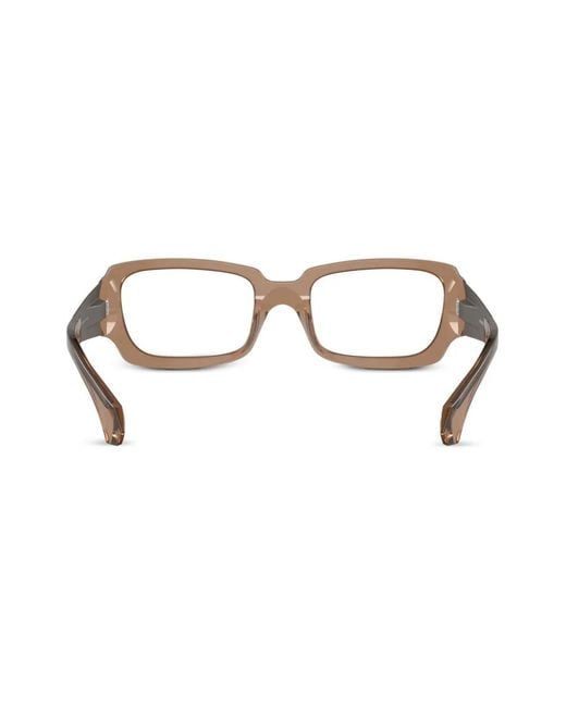 Alain Mikli Brown Rectangle-Frame Glasses