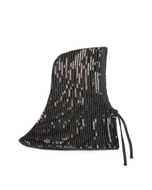 Pinko Black Balaclava With Adjustable Straps