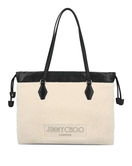 Jimmy Choo ドローストリング シアリング ハンドバッグ Natural