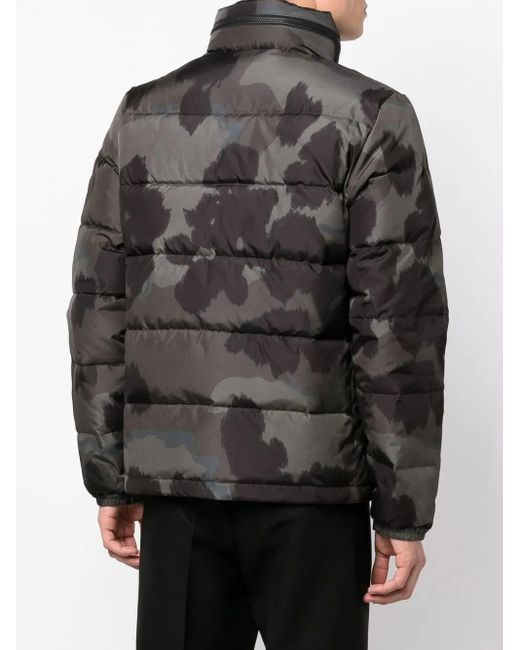 Aspesi Black Camouflage-Print Padded Jacket for men