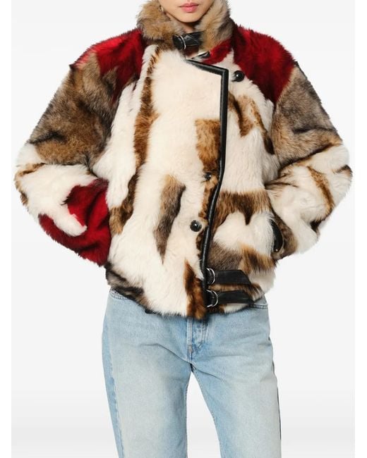 Isabel Marant Red Roama Shearling Jacket