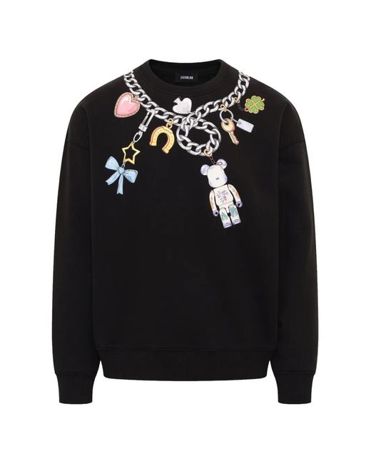 Egonlab Black Bearbrick Print Sweatshirt for men