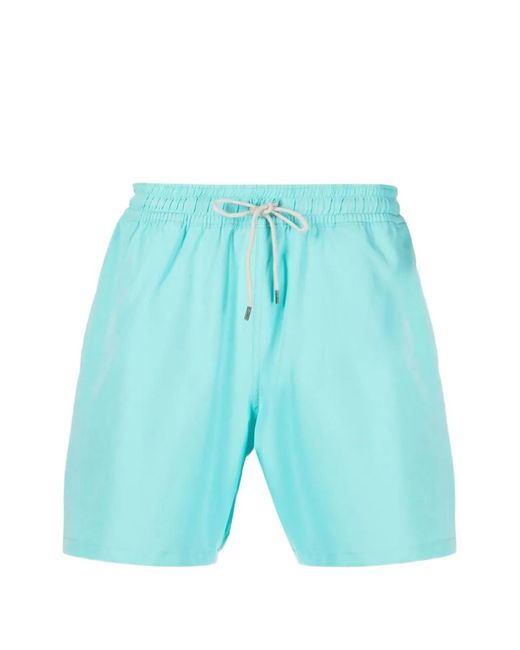Polo Ralph Lauren Blue Traveler Drawstring-Waist Swim Short for men