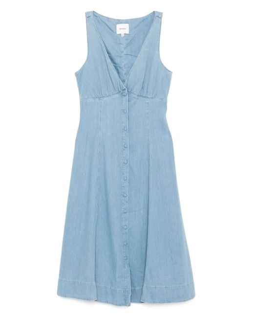 Reformation Blue Sebastien Kleid