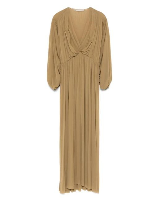 Philosophy Di Lorenzo Serafini Natural Maxikleid Mit V-Ausschnitt