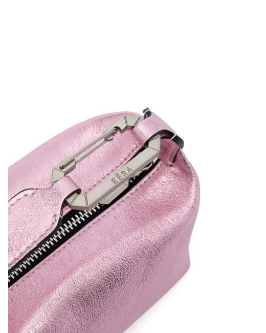 Eera Pink Tiny Moon Leather Tote Bag