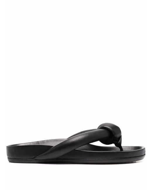 Rick Owens White Padded Knot-Detail Sandals