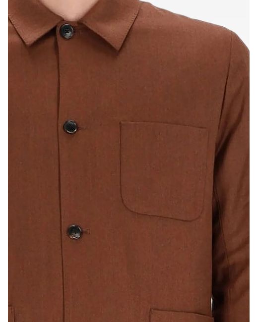 Paul Smith Brown Jacket With Classic Collar for men
