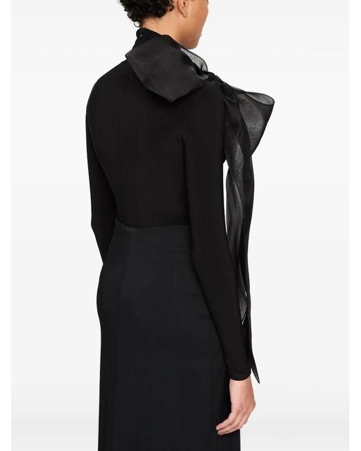 Atu Body Couture Black Bow-Detail Blouse