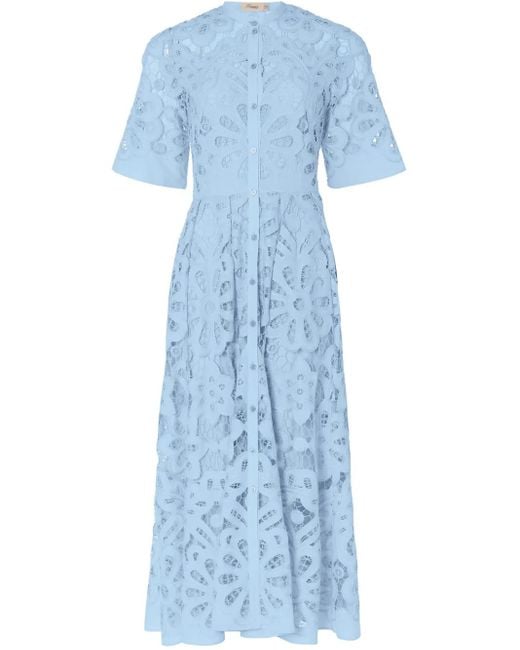 Temperley London Blue Guinevere Shirt Dress