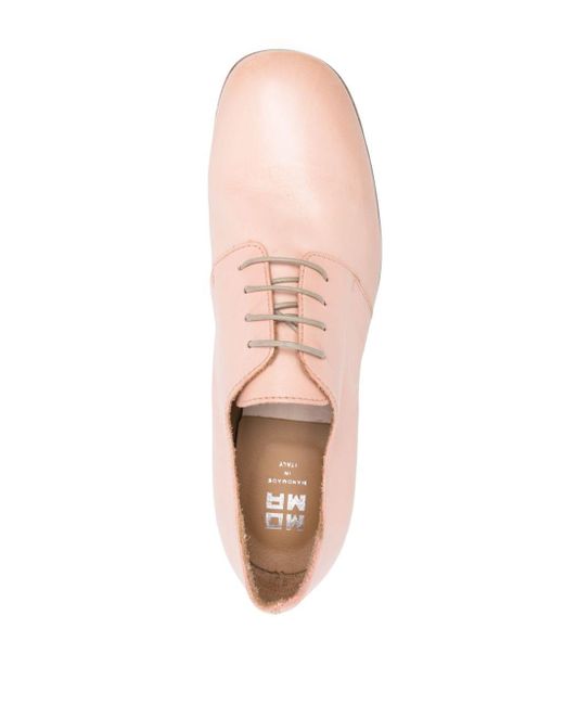 Moma Pink Leather Lace-up Shoes