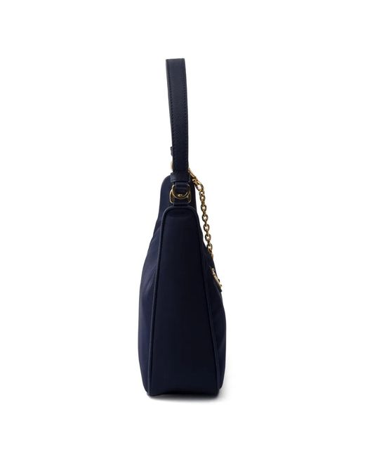 Prada Blue Re-Edition 2005 Re-Nylon And Saffiano Mini Bag