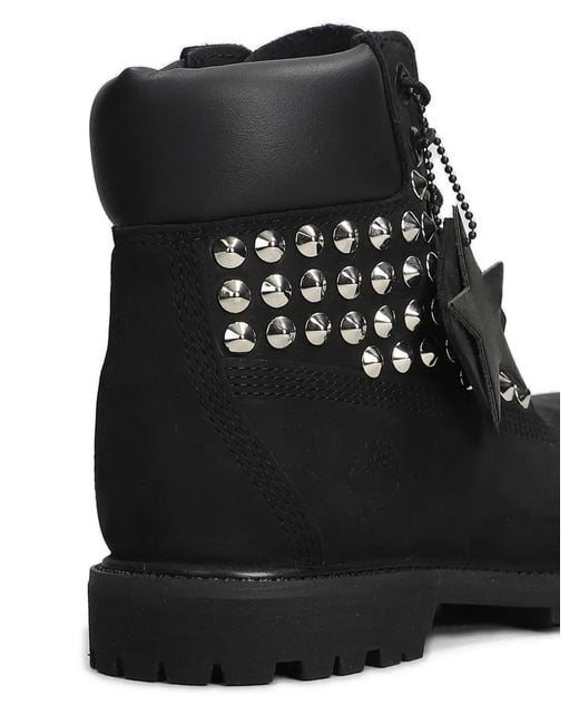 Timberland Black X Seddys Studios Stud Star Boots