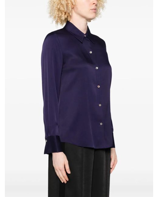 Vince Blue Button-Front Shirt