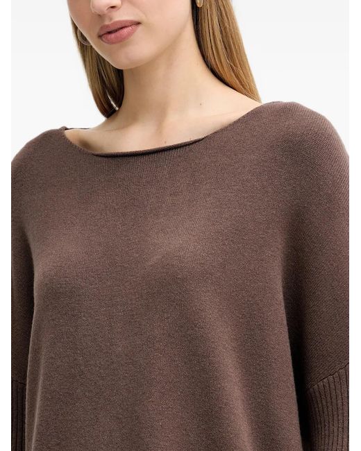 Haveone Brown Ensemble Pull-Pantalon En Maille Côtelée