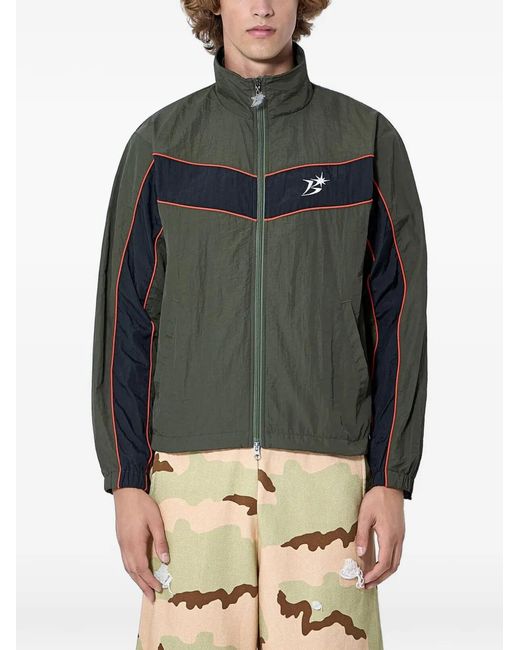 BoTT Gray Contrast-Panel High-Collar Jacket for men