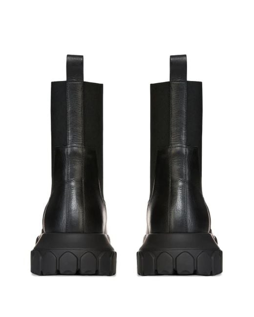 Rick Owens Black Elastic-Panelled Boots for men