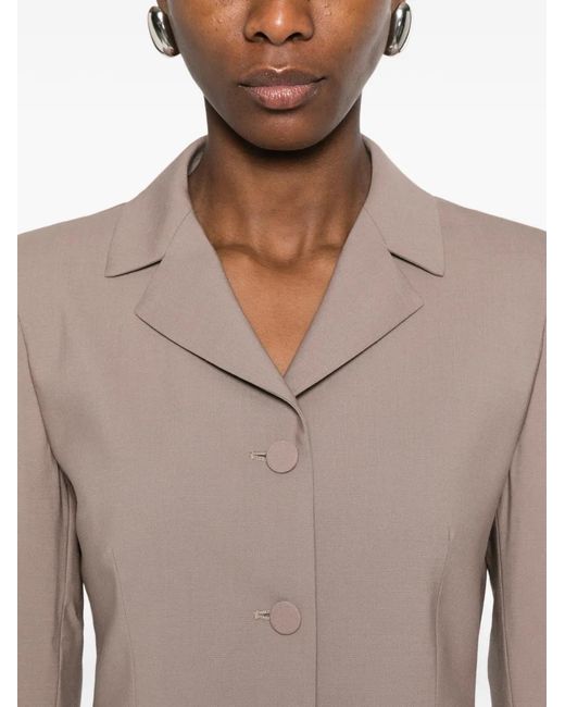 Blazer De Lana Con Bolsillos De Parche Tagliatore de color Natural