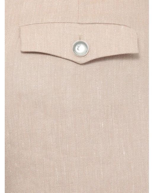 Marella White Odino Pressed-Crease Trousers
