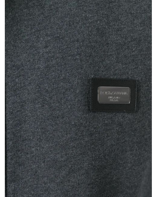 Dolce & Gabbana Gray Zip-Up Cotton Hoodie for men