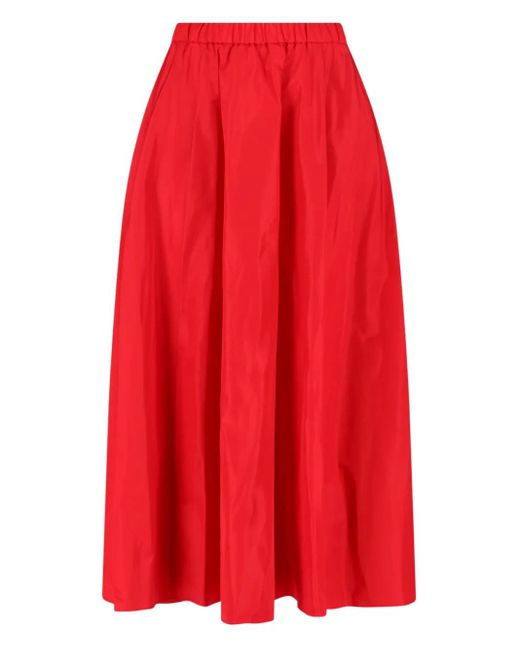 Falda midi plisada Aspesi de color Red