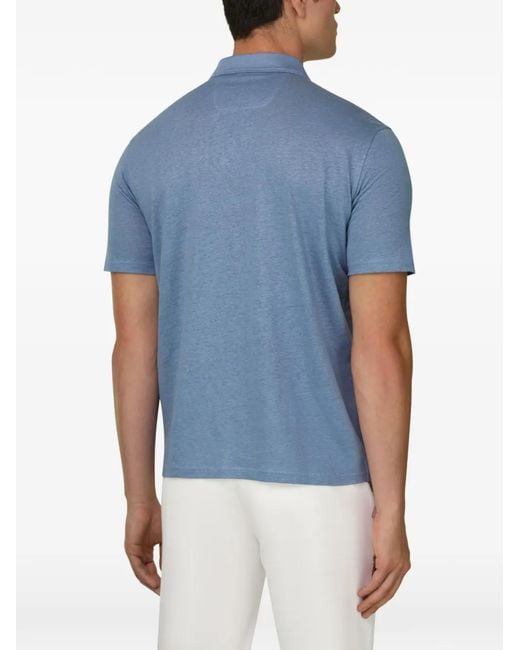 Boggi Blue Polo-Collar T-Shirt for men