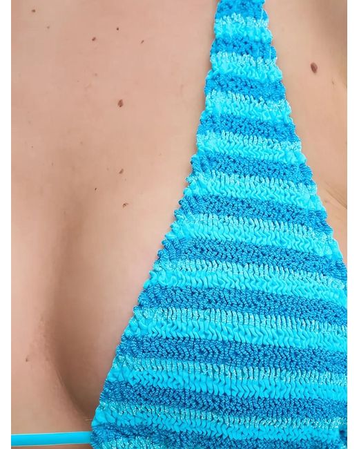 Bondeye Blue Tie-Fastening Bikini Top