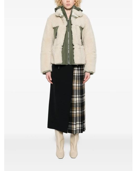 Sacai Natural Hooded Panelled Jacket