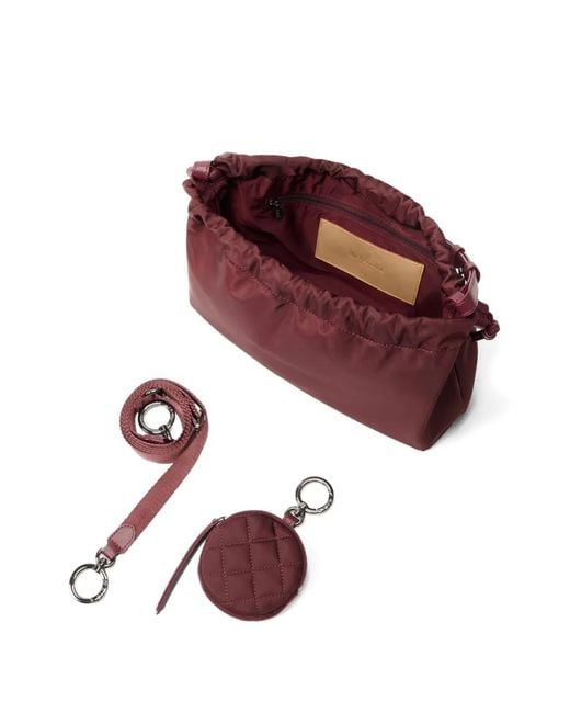 MZ Wallace Purple Small Waverly Drawstring Shoulder Bag