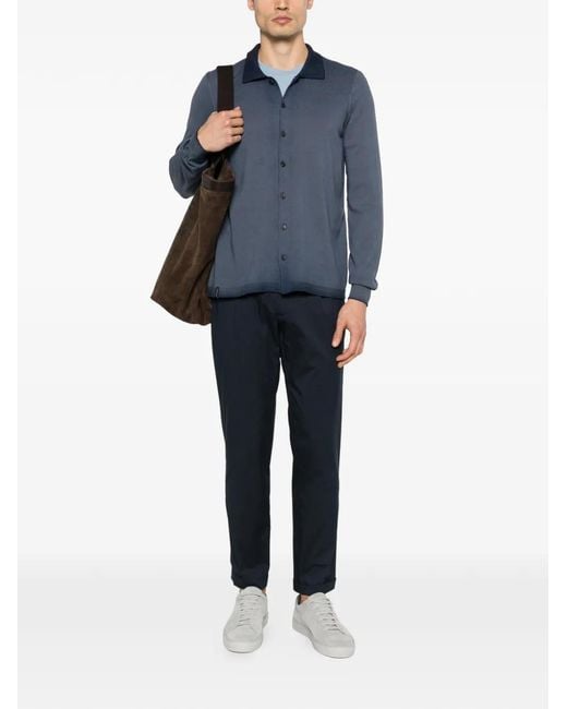 AROVESCIO Blue Button Shirt for men
