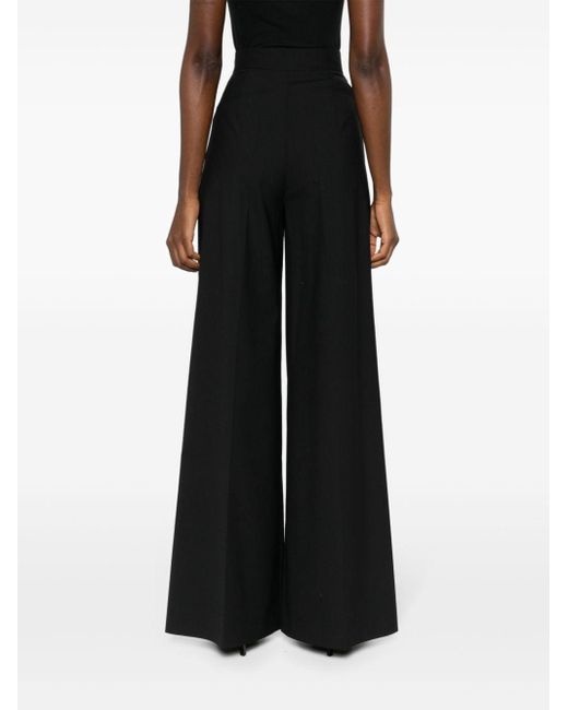Nissa Black High-waisted Tailored Trousers