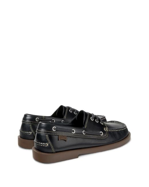 Camper Black Don Boat Shoes for men