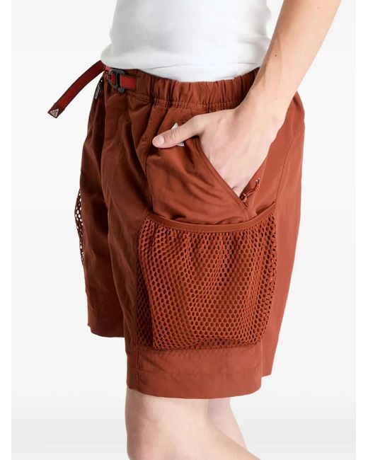 Nike Red Mesh-Pocket Cargo Shorts for men