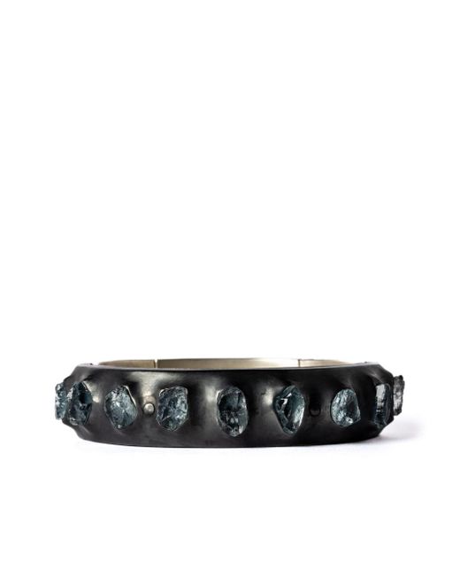 Parts Of 4 Sistema Aquamarine-embellished Bracelet in Black | Lyst