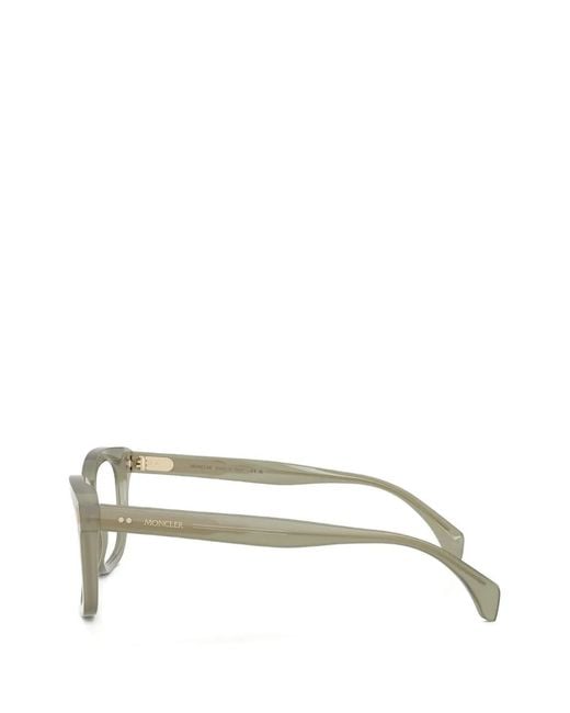 Moncler White Square-Frame Glasses