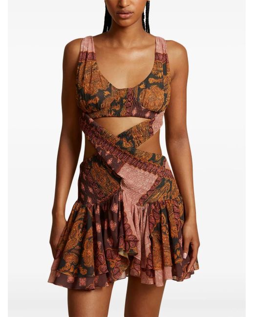 Donde Esteban Brown Estrellitas Dress