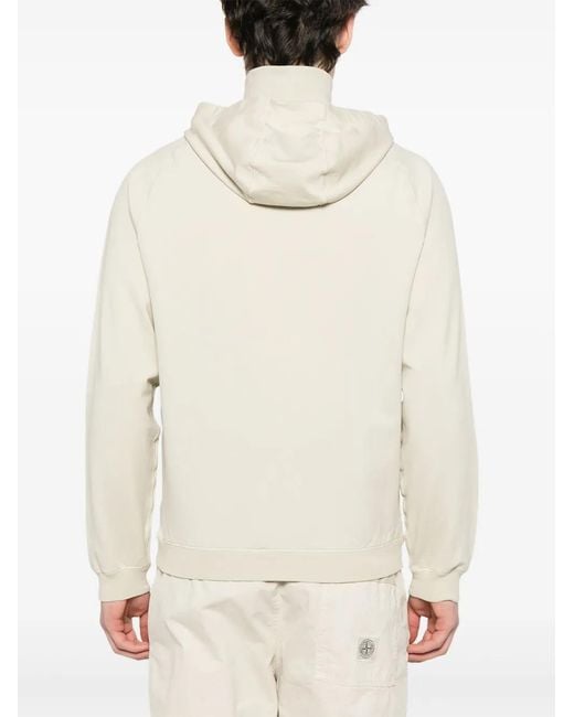 Sudadera con capucha y motivo Compass Stone Island de hombre de color White