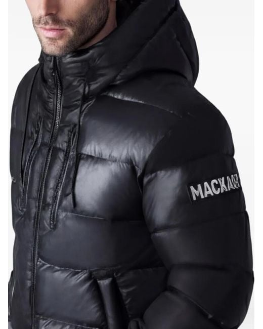 Mackage Black Victor-R Hooded Puffer Jacket for men