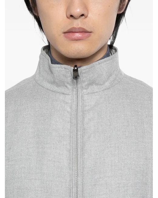 N.Peal Cashmere Wendbare Weste Mit Reißverschluss in Gray für Herren