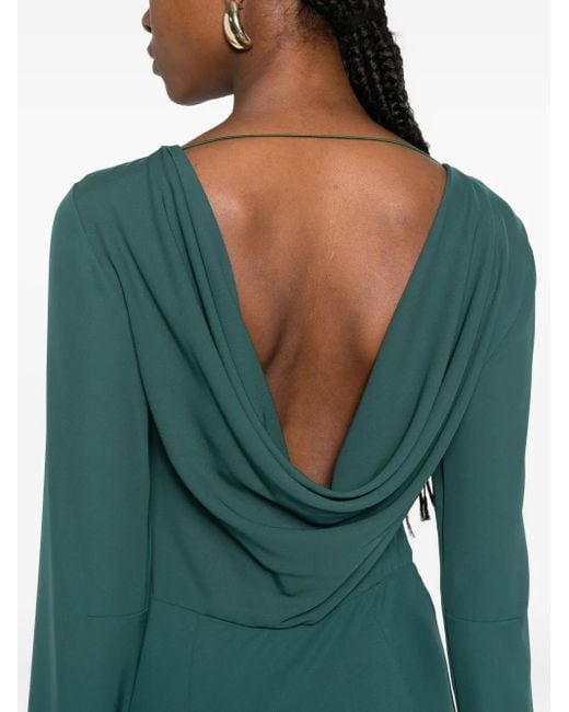 Patrizia Pepe Long Sleeve Midi Dress in Green | Lyst
