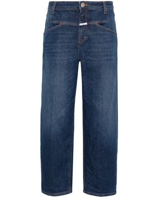 Closed Cropped Jeans in het Blue