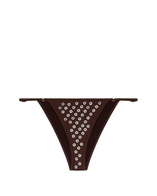 GIMAGUAS Brown Eyelet Bikini Bottom
