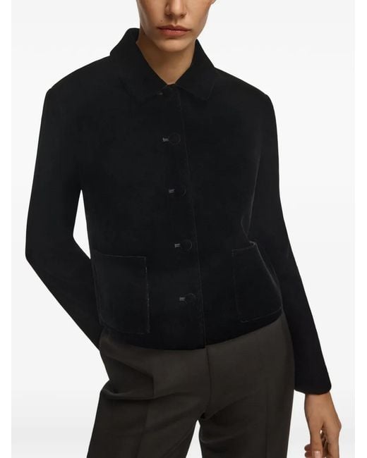 12 STOREEZ Black Sofia Velvet Jacket
