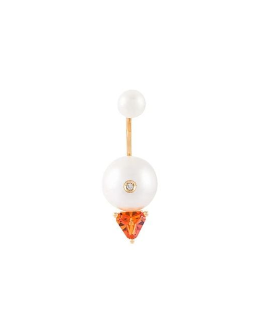 Delfina Delettrez White 'Trillion' Diamond Earring