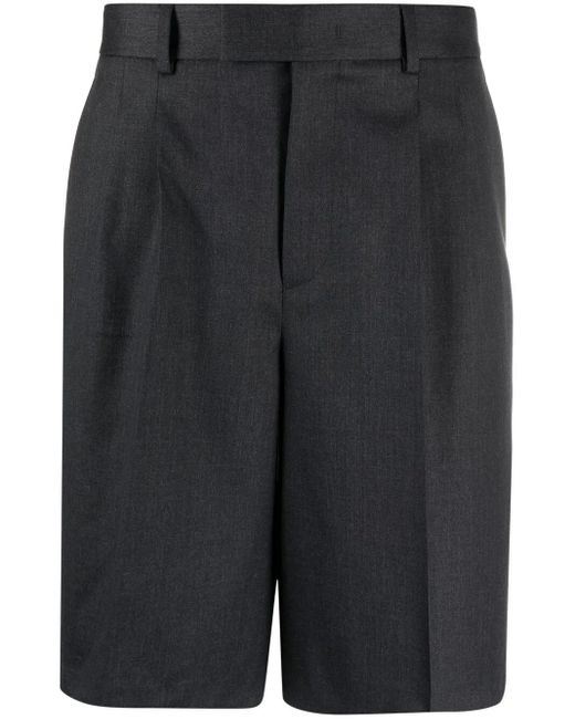 Valentino Garavani Black Stripe-Detail Knee-Length Shorts for men
